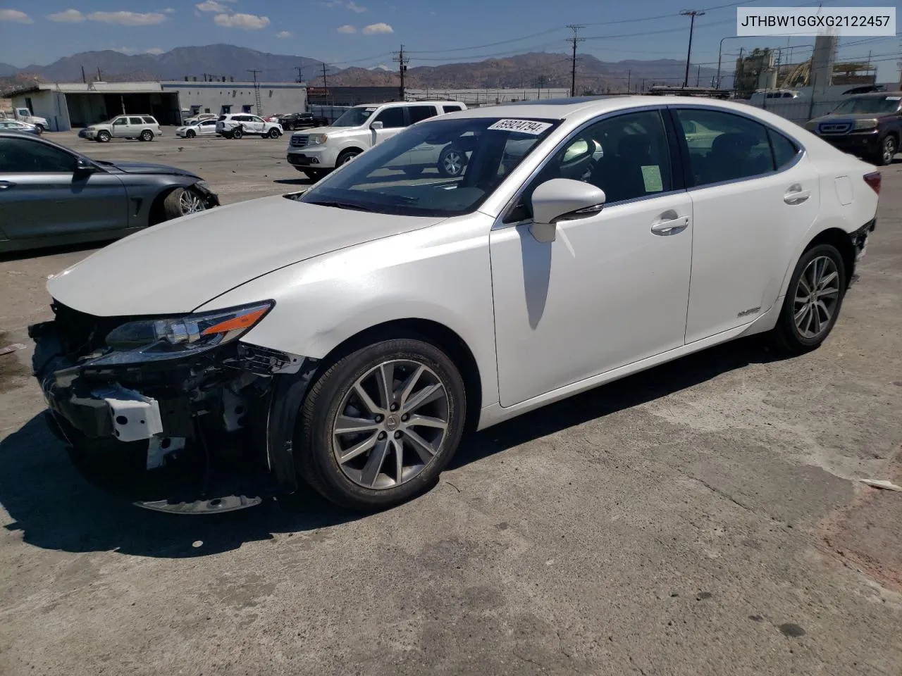 2016 Lexus Es 300H VIN: JTHBW1GGXG2122457 Lot: 69924794