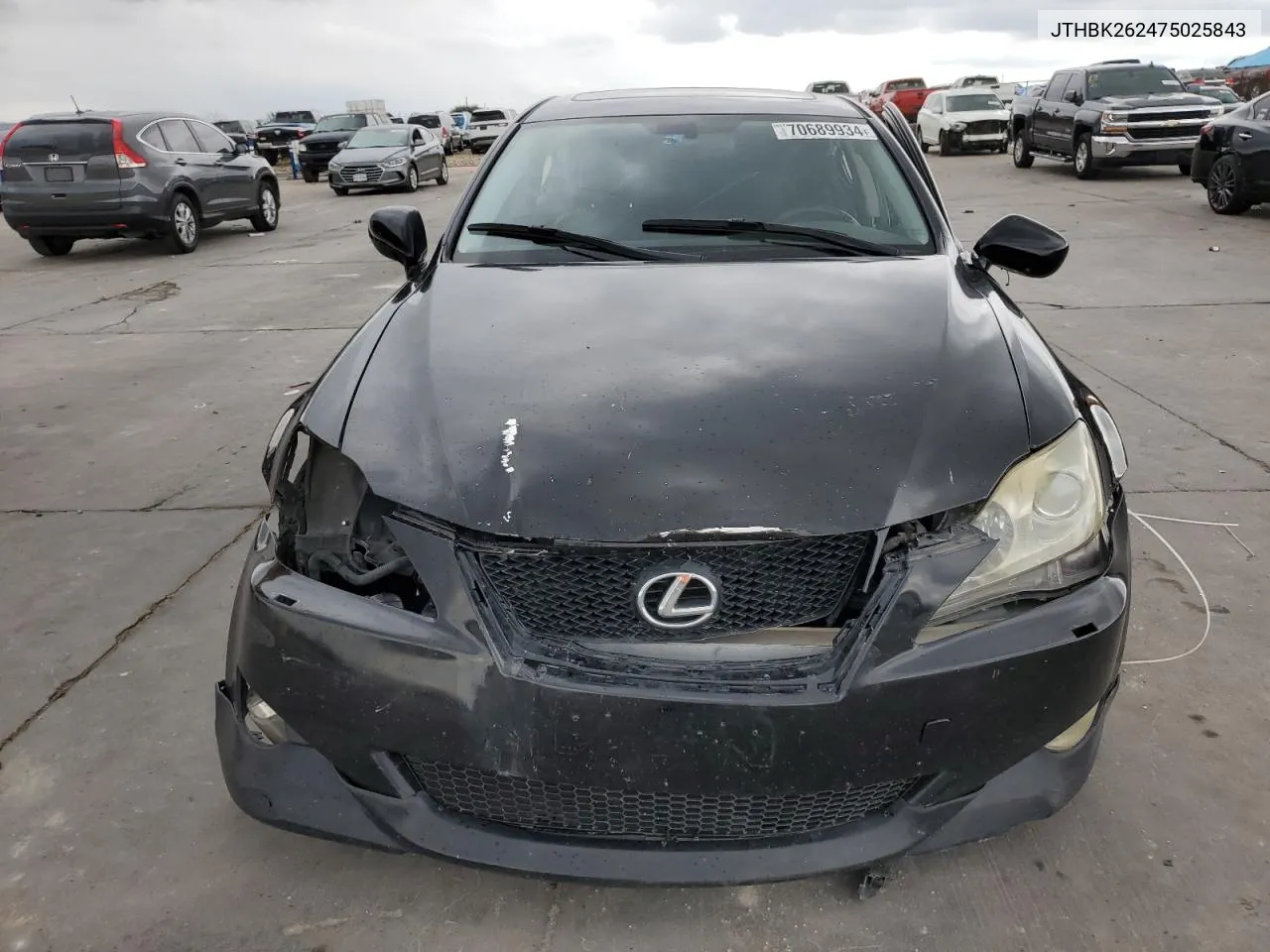 2007 Lexus Is 250 VIN: JTHBK262475025843 Lot: 70689934