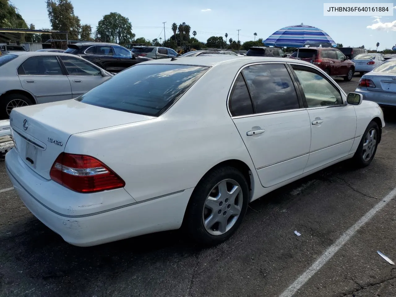 2004 Lexus Ls 430 VIN: JTHBN36F640161884 Lot: 71970594