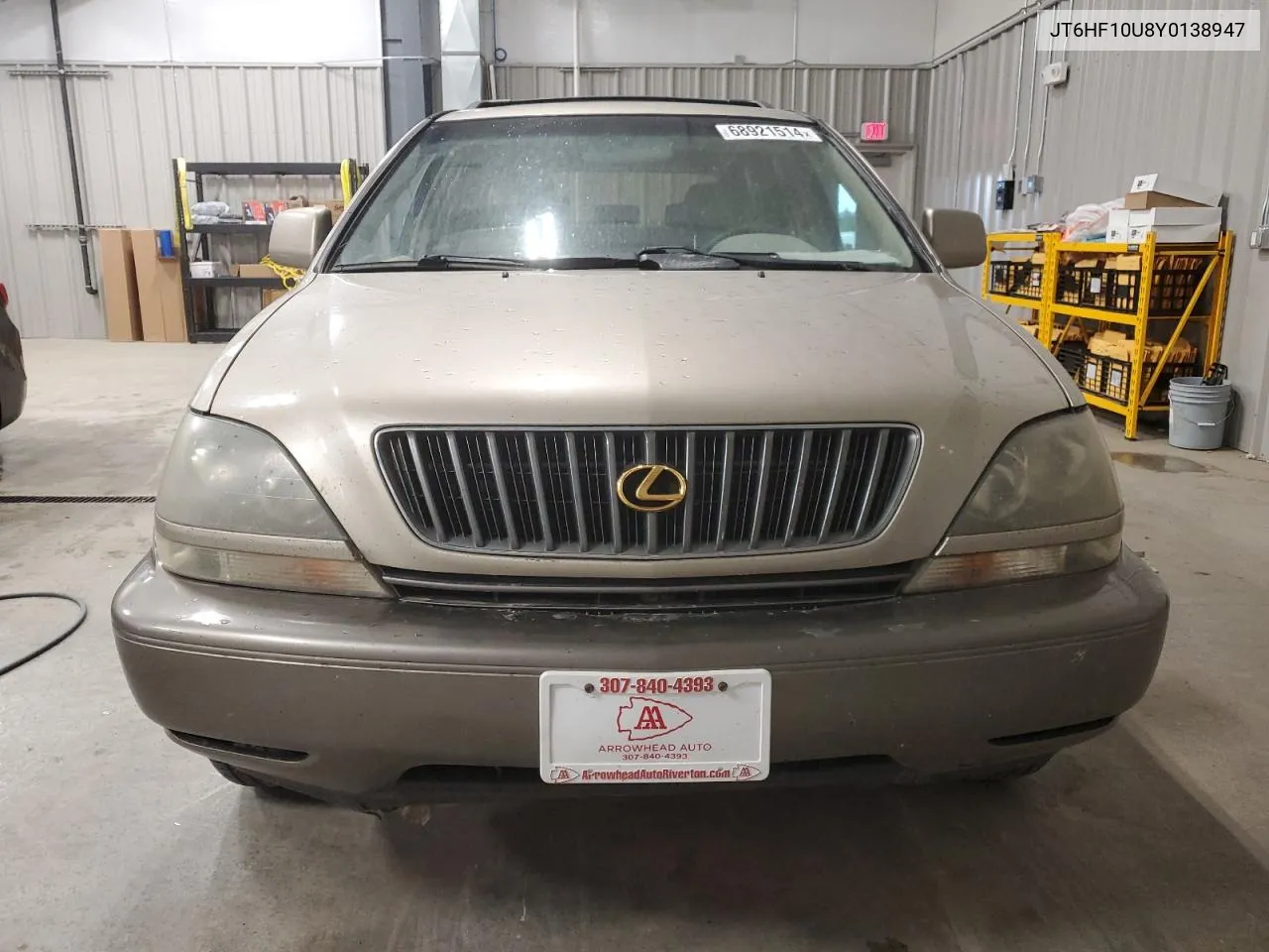 2000 Lexus Rx 300 VIN: JT6HF10U8Y0138947 Lot: 68921514