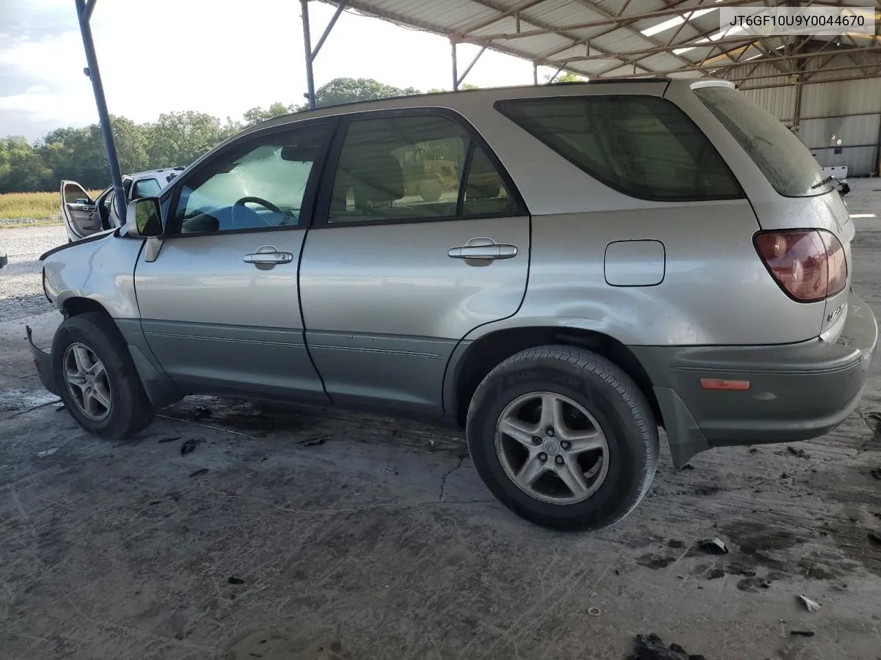 2000 Lexus Rx 300 VIN: JT6GF10U9Y0044670 Lot: 70890594