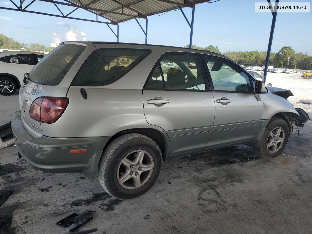 2000 Lexus Rx 300 VIN: JT6GF10U9Y0044670 Lot: 70890594