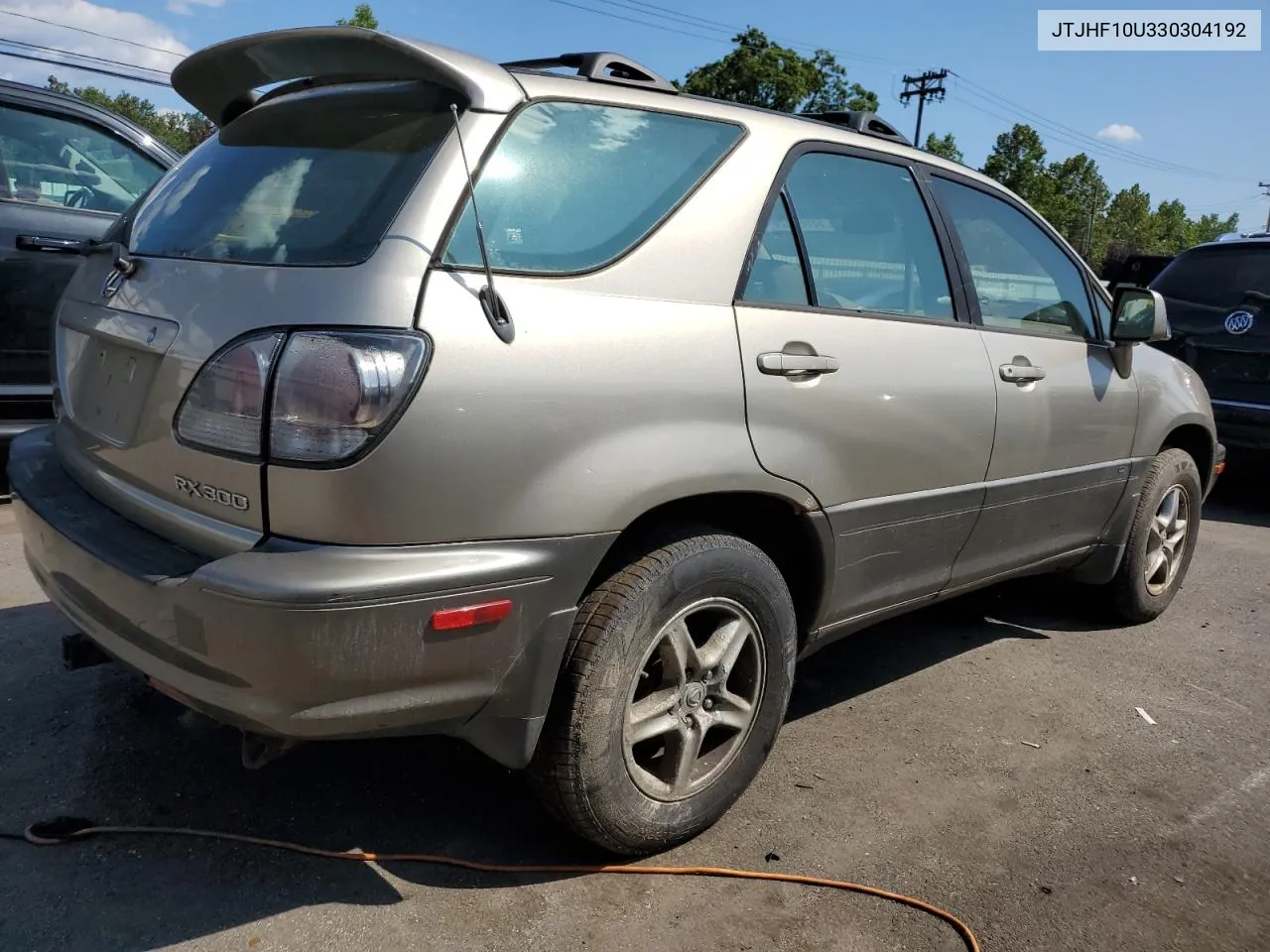 2003 Lexus Rx 300 VIN: JTJHF10U330304192 Lot: 68569624