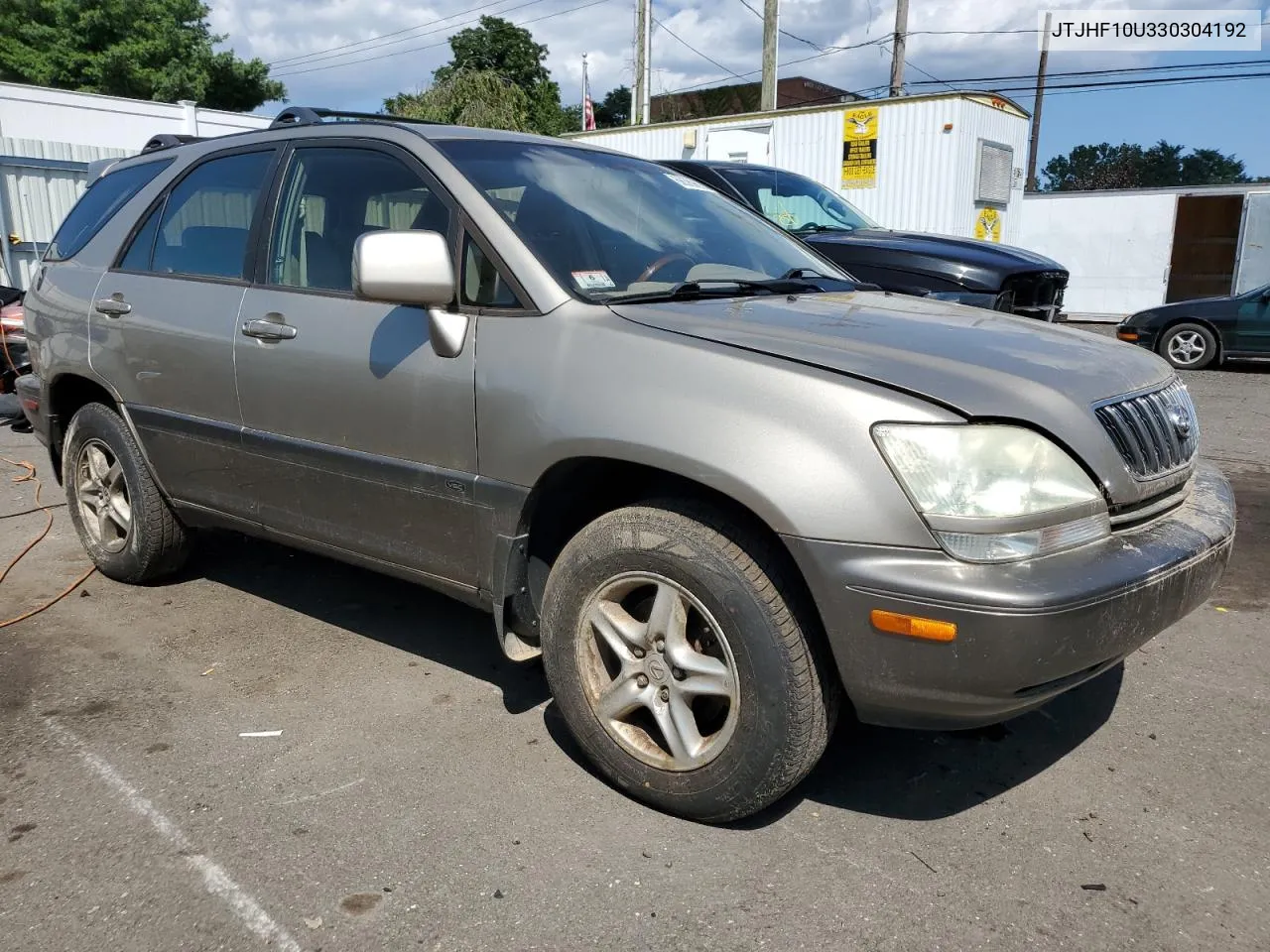 2003 Lexus Rx 300 VIN: JTJHF10U330304192 Lot: 68569624