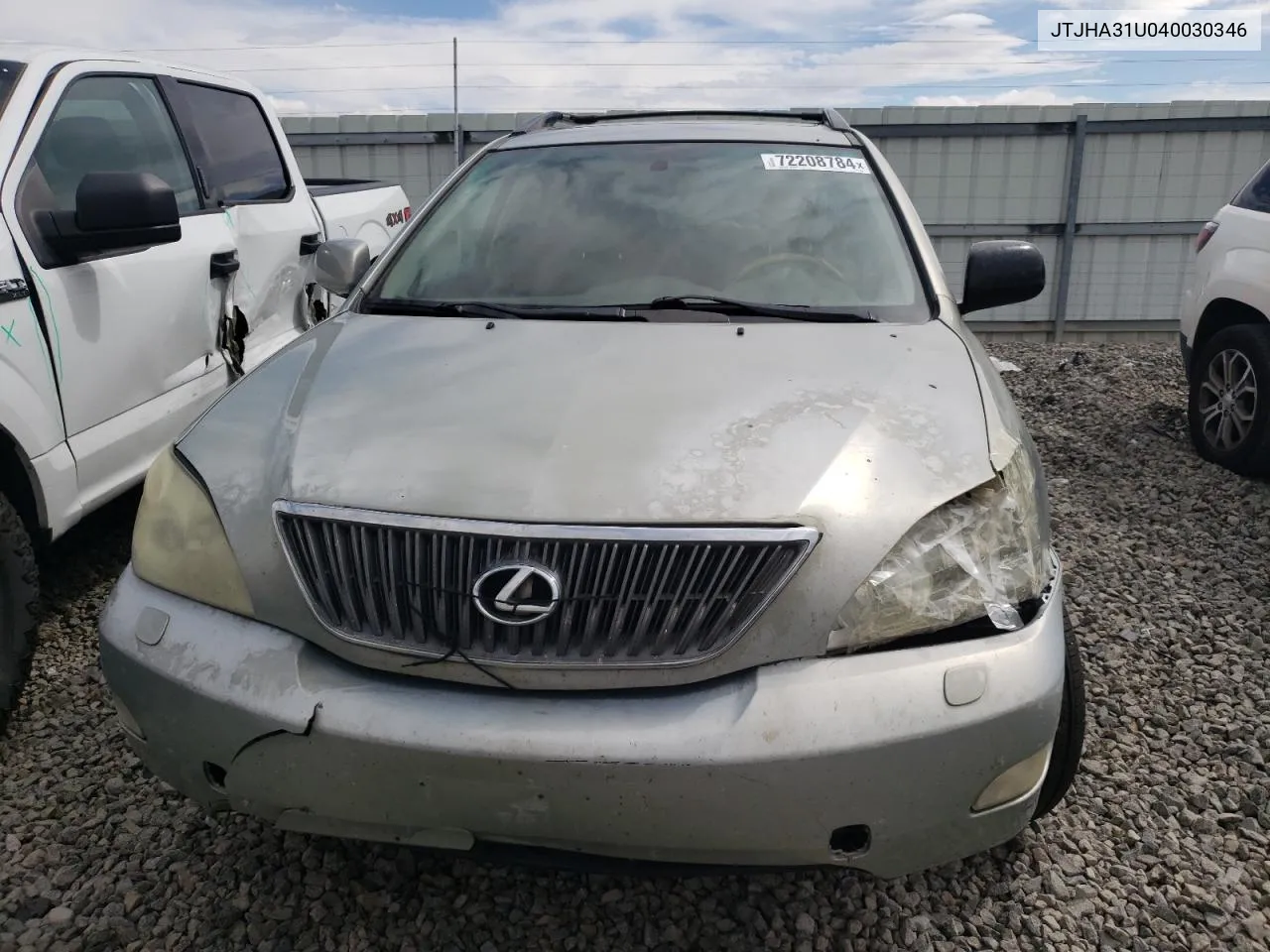 2004 Lexus Rx 330 VIN: JTJHA31U040030346 Lot: 72208784