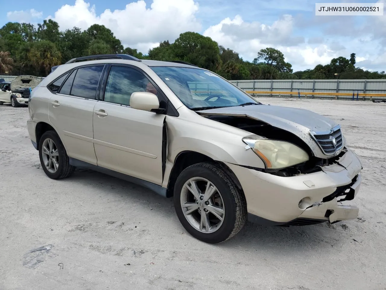 2006 Lexus Rx 400 VIN: JTJHW31U060002521 Lot: 70450324