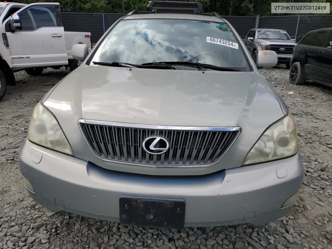 2007 Lexus Rx 350 VIN: 2T2HK31U27C012419 Lot: 66743254