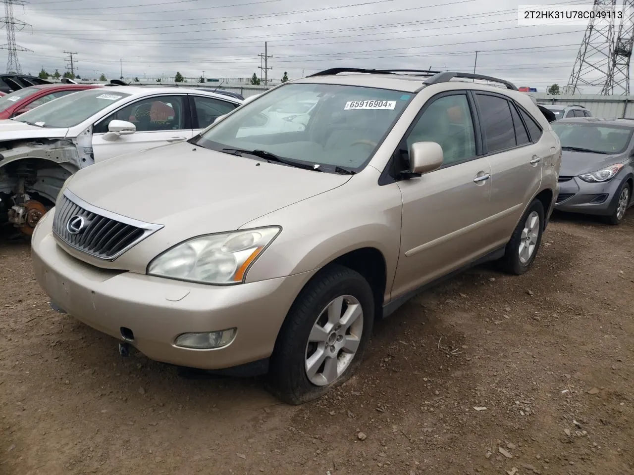 2008 Lexus Rx 350 VIN: 2T2HK31U78C049113 Lot: 65916904