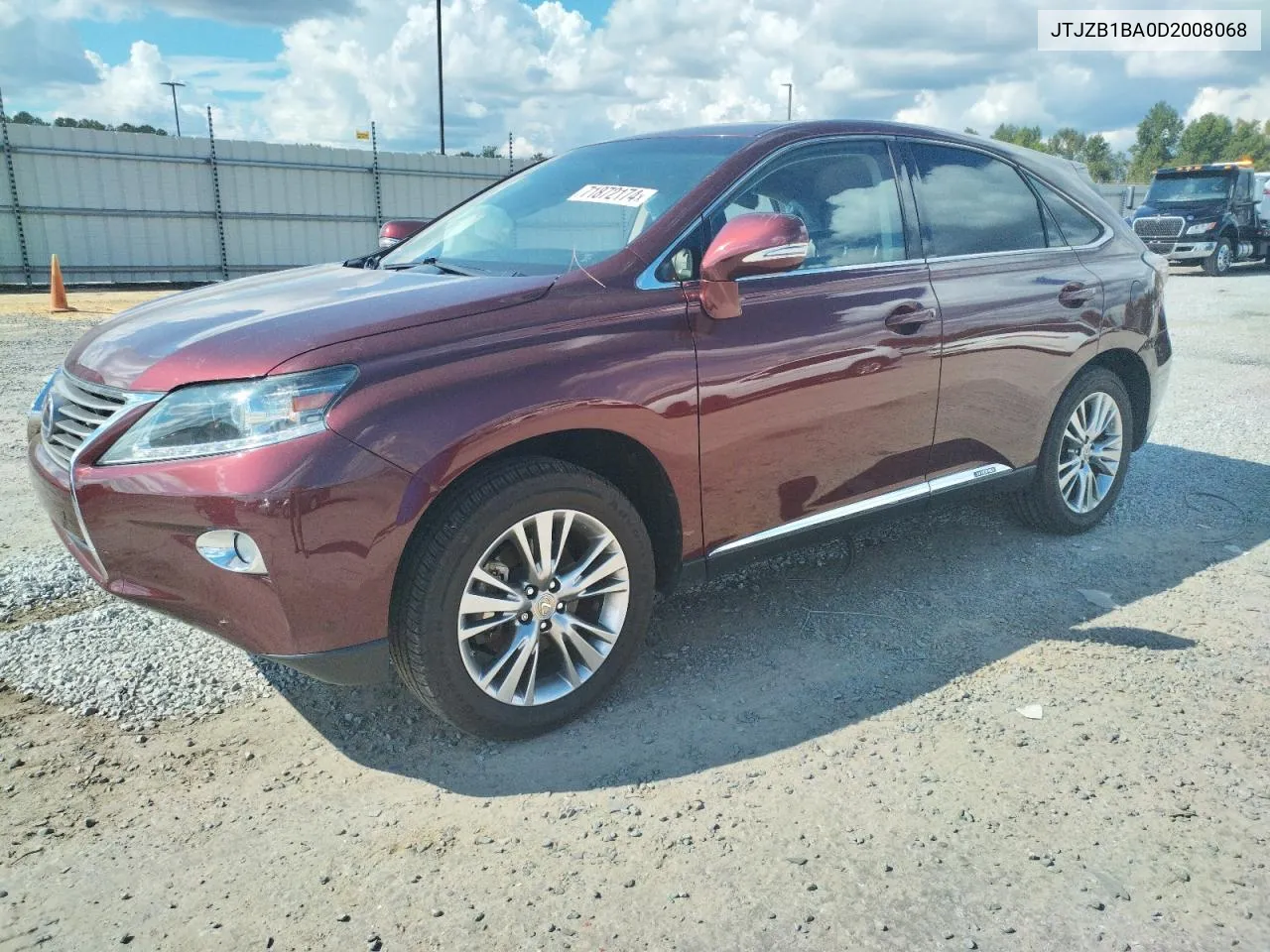 2013 Lexus Rx 450H VIN: JTJZB1BA0D2008068 Lot: 71872174