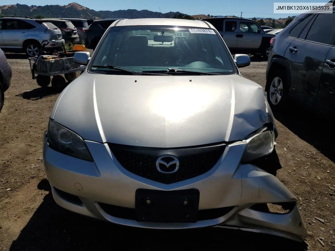 2006 Mazda 3 I VIN: JM1BK12GX61535939 Lot: 65469874