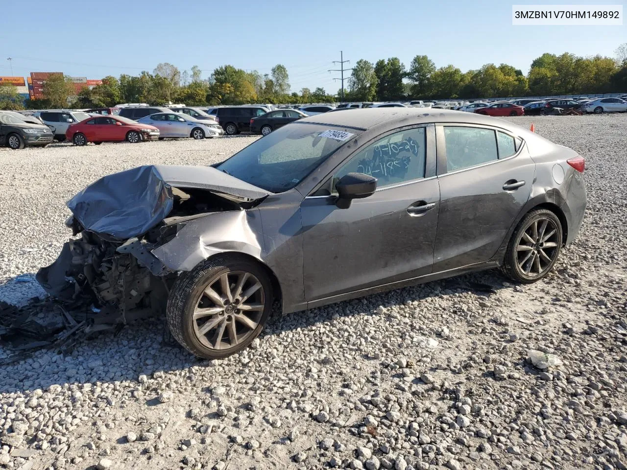 2017 Mazda 3 Touring VIN: 3MZBN1V70HM149892 Lot: 71794834