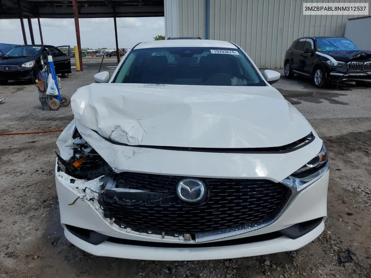 2022 Mazda 3 Select VIN: 3MZBPABL8NM312537 Lot: 70203674