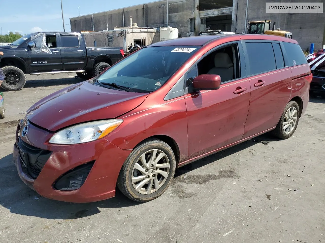 2012 Mazda 5 VIN: JM1CW2BL2C0120403 Lot: 65704394