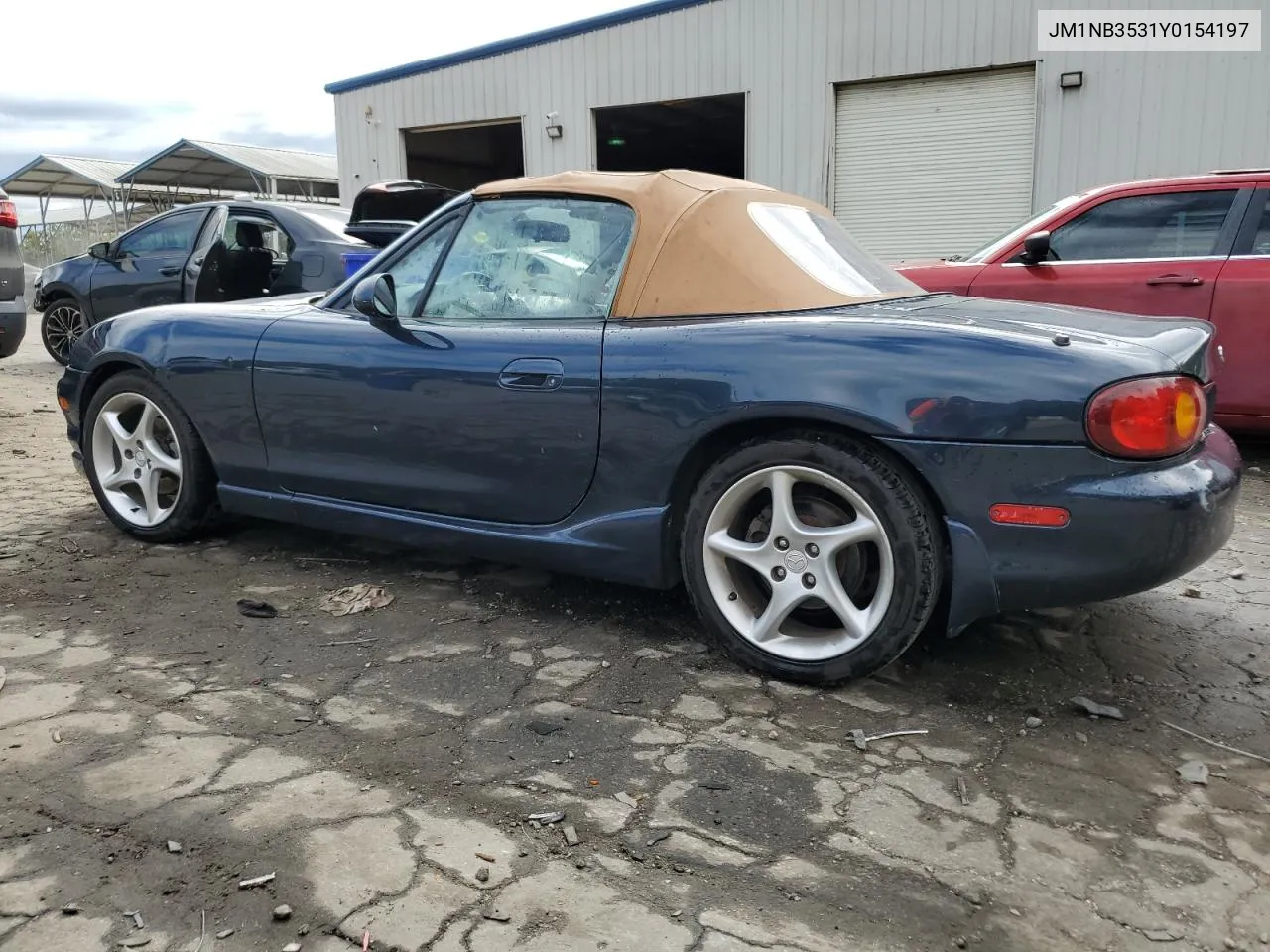 2000 Mazda Mx-5 Miata Base VIN: JM1NB3531Y0154197 Lot: 71991954