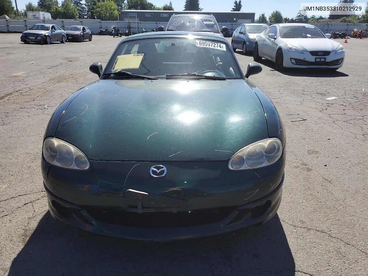 2001 Mazda Mx-5 Miata Base VIN: JM1NB353310212929 Lot: 69997274