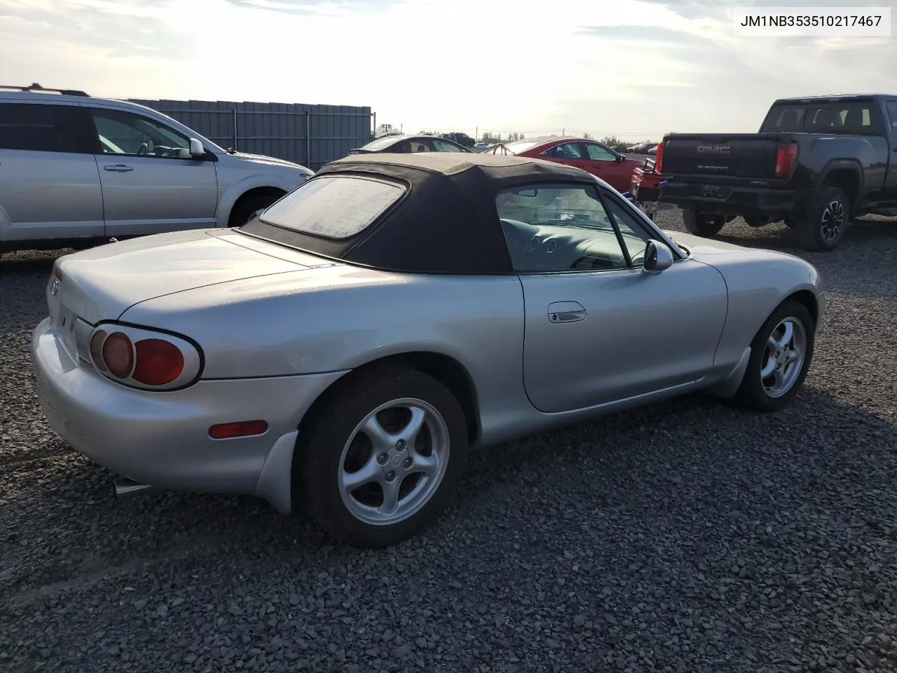 2001 Mazda Mx-5 Miata Base VIN: JM1NB353510217467 Lot: 72279014