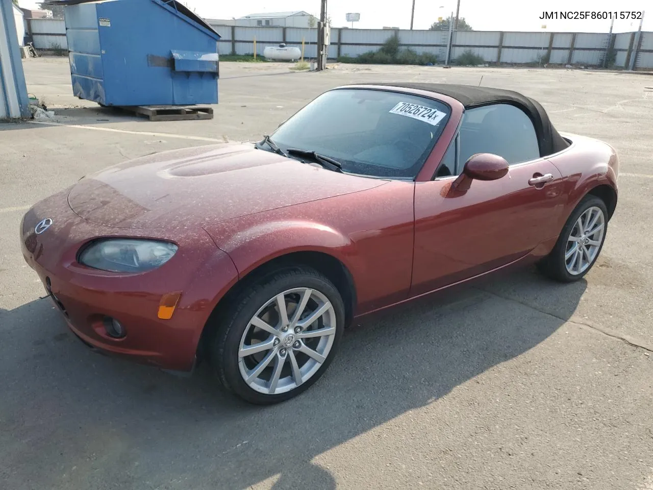 2006 Mazda Mx-5 Miata VIN: JM1NC25F860115752 Lot: 70526724