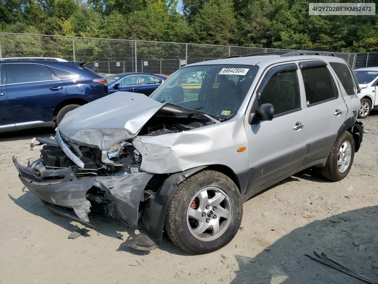 4F2YZ02B83KM52472 2003 Mazda Tribute Dx