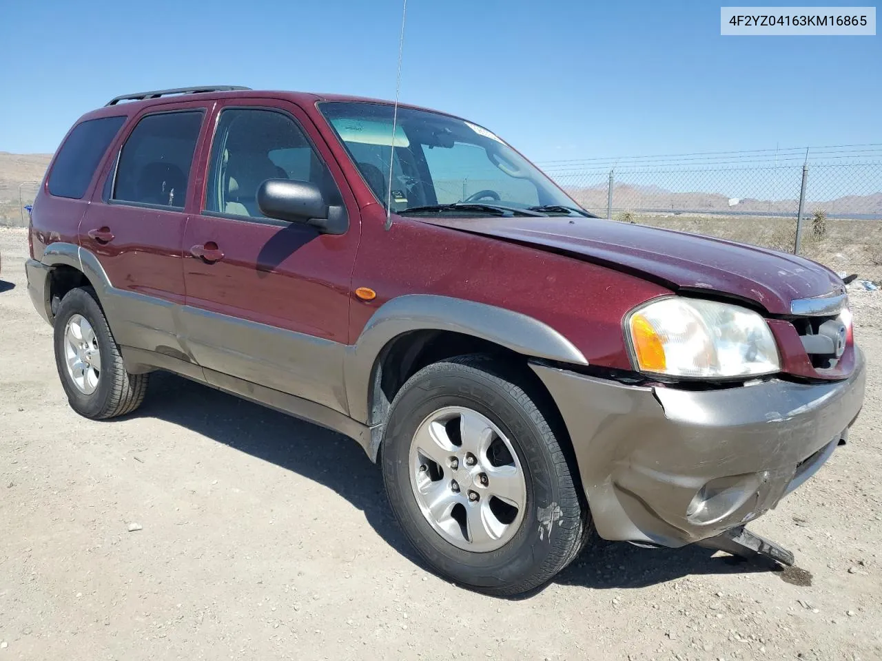 4F2YZ04163KM16865 2003 Mazda Tribute Lx