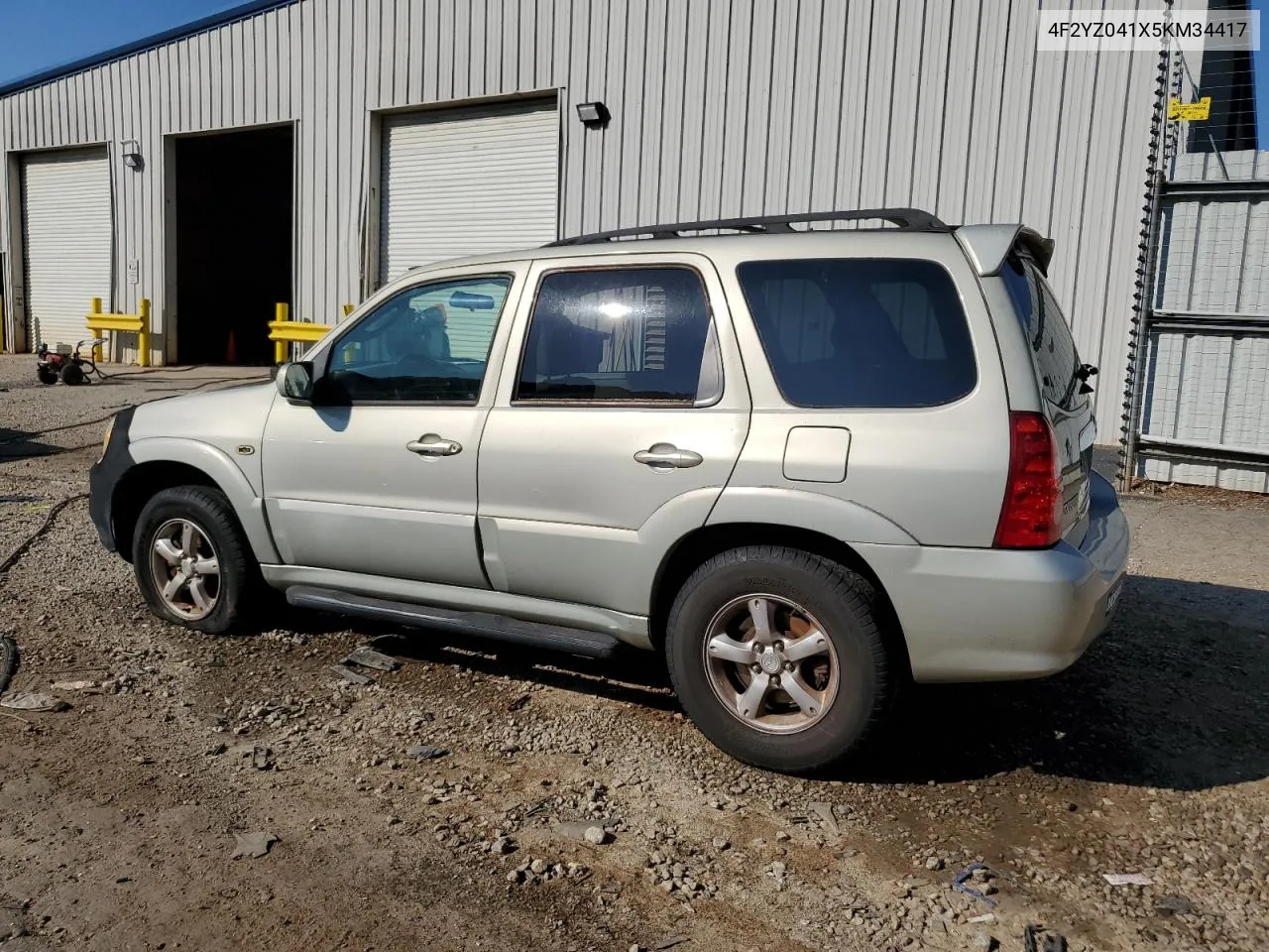 2005 Mazda Tribute S VIN: 4F2YZ041X5KM34417 Lot: 70414024