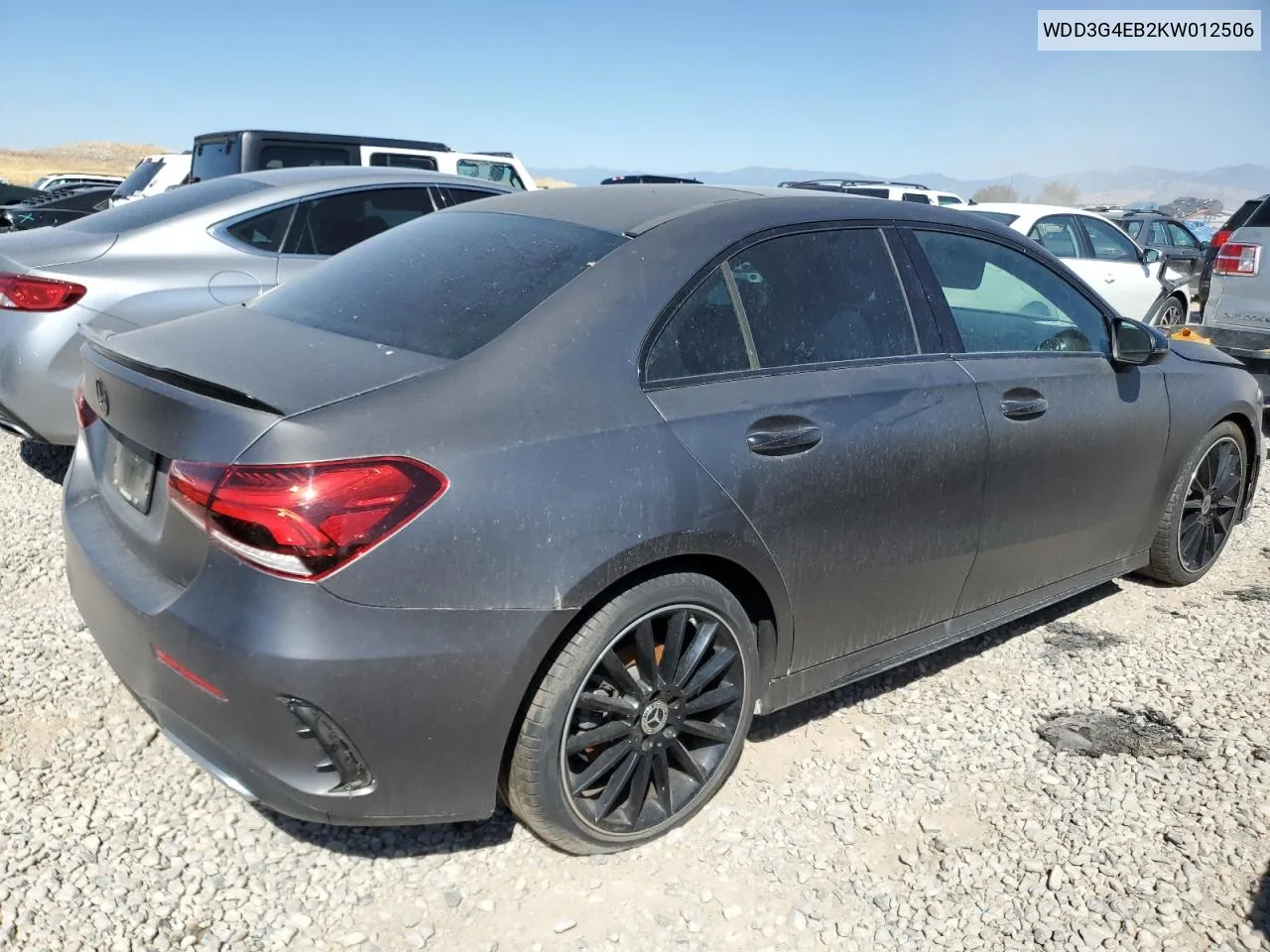 WDD3G4EB2KW012506 2019 Mercedes-Benz A 220