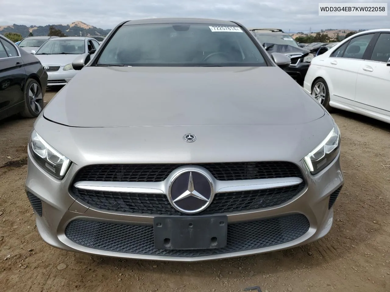 2019 Mercedes-Benz A 220 VIN: WDD3G4EB7KW022058 Lot: 72257814