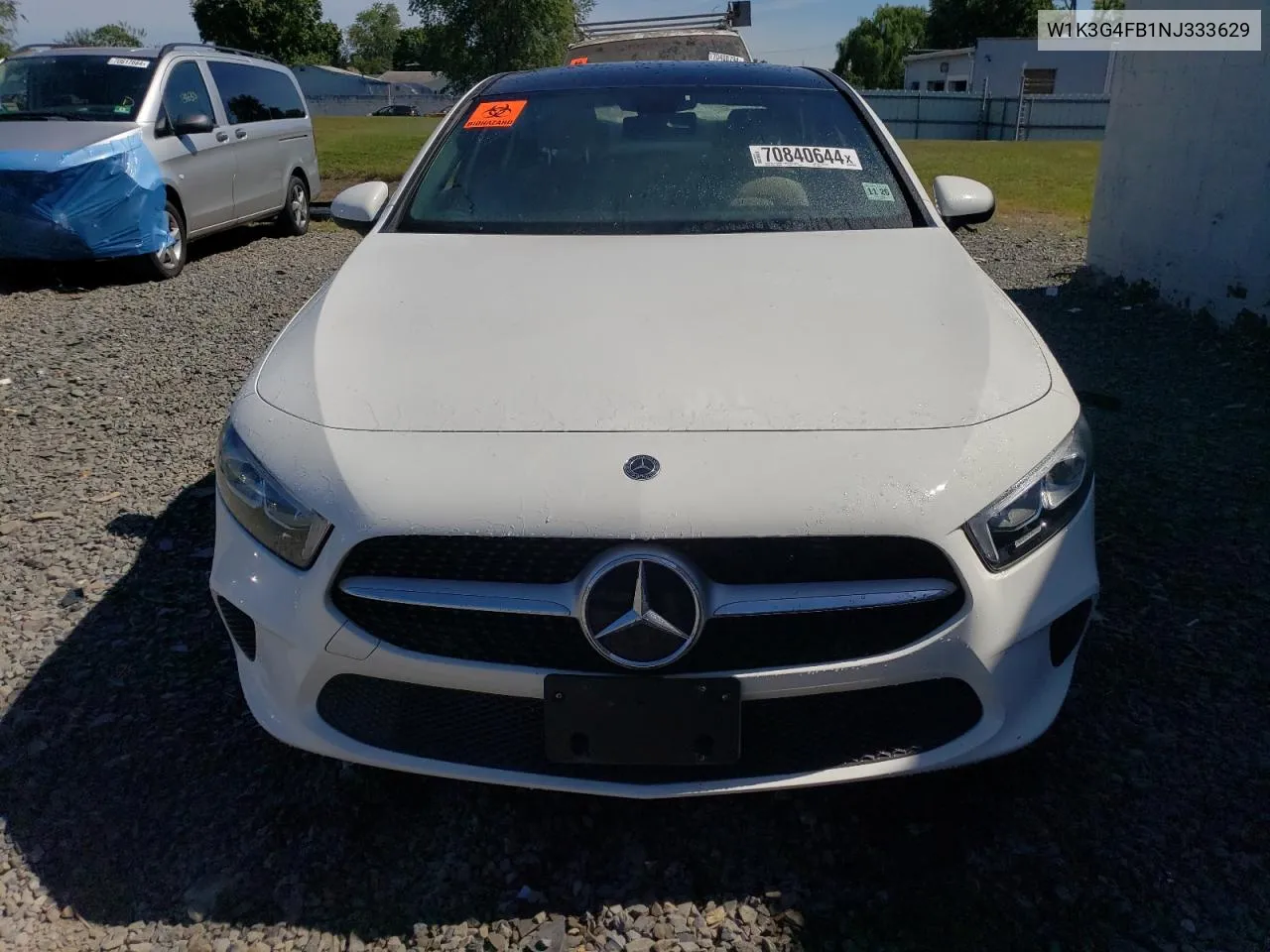 2022 Mercedes-Benz A 220 4Matic VIN: W1K3G4FB1NJ333629 Lot: 70840644