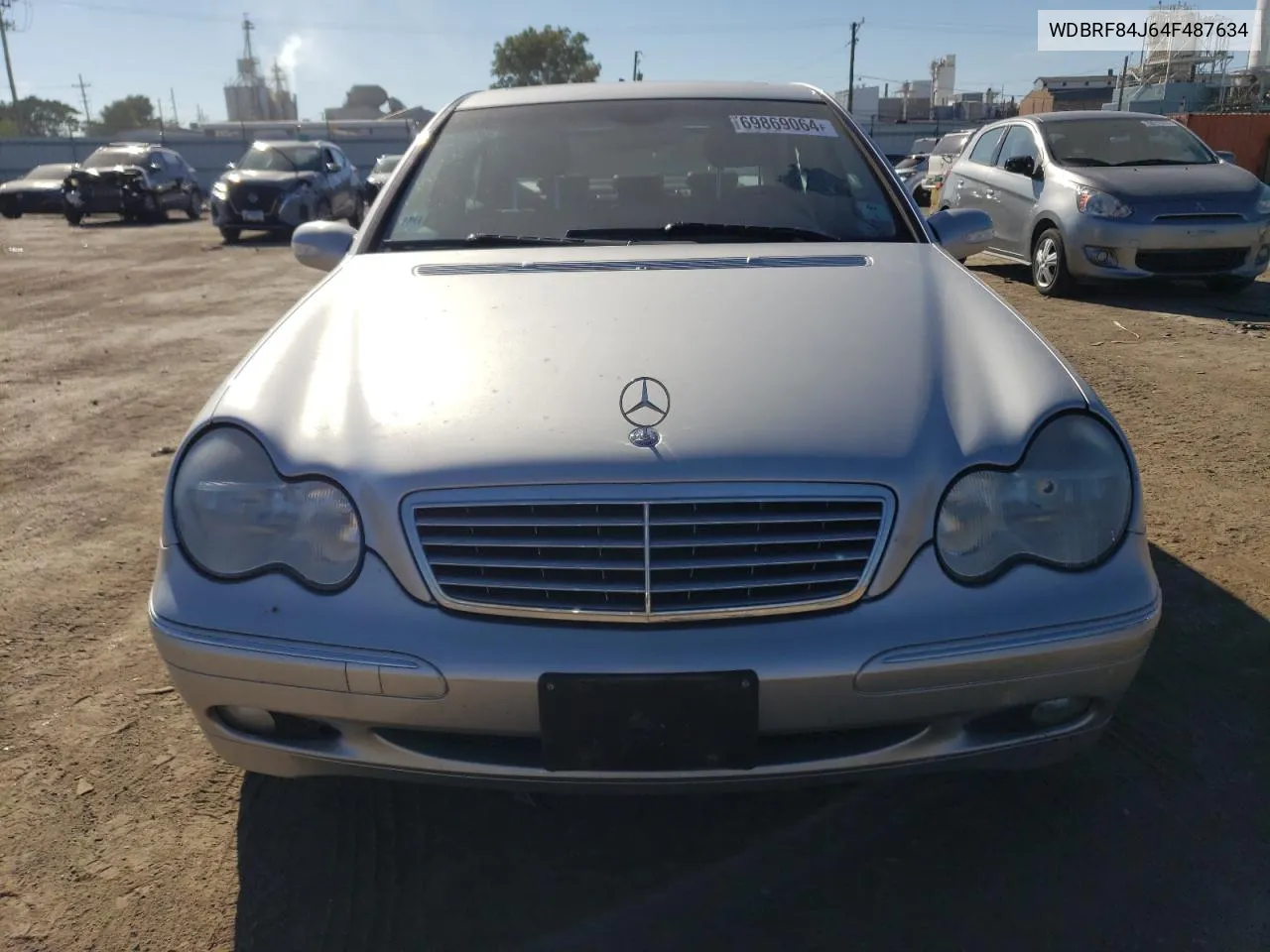 2004 Mercedes-Benz C 320 4Matic VIN: WDBRF84J64F487634 Lot: 69869064