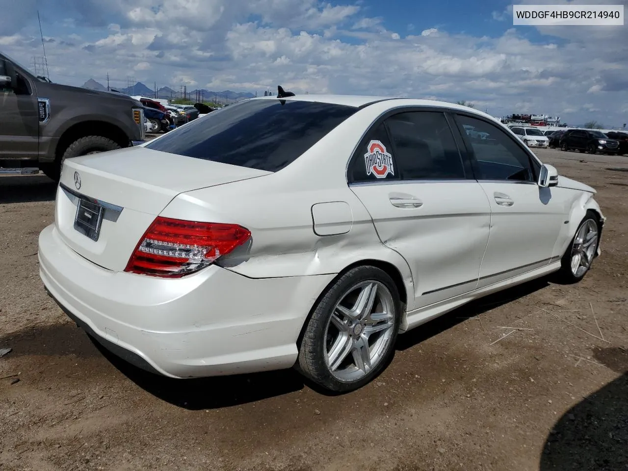 WDDGF4HB9CR214940 2012 Mercedes-Benz C 250