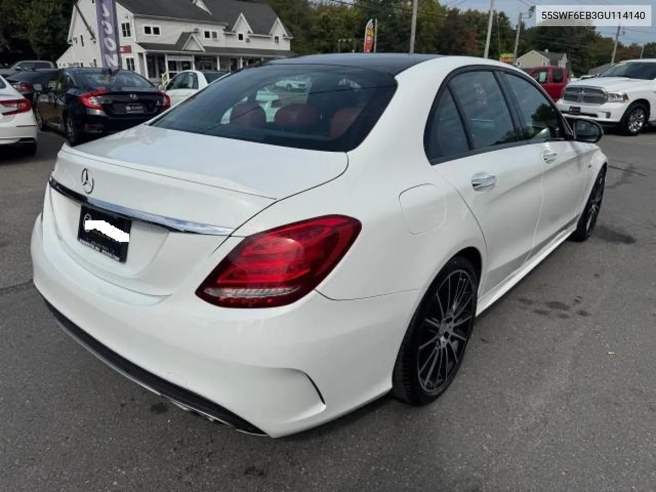 2016 Mercedes-Benz C 450 4Matic Amg VIN: 55SWF6EB3GU114140 Lot: 72474324