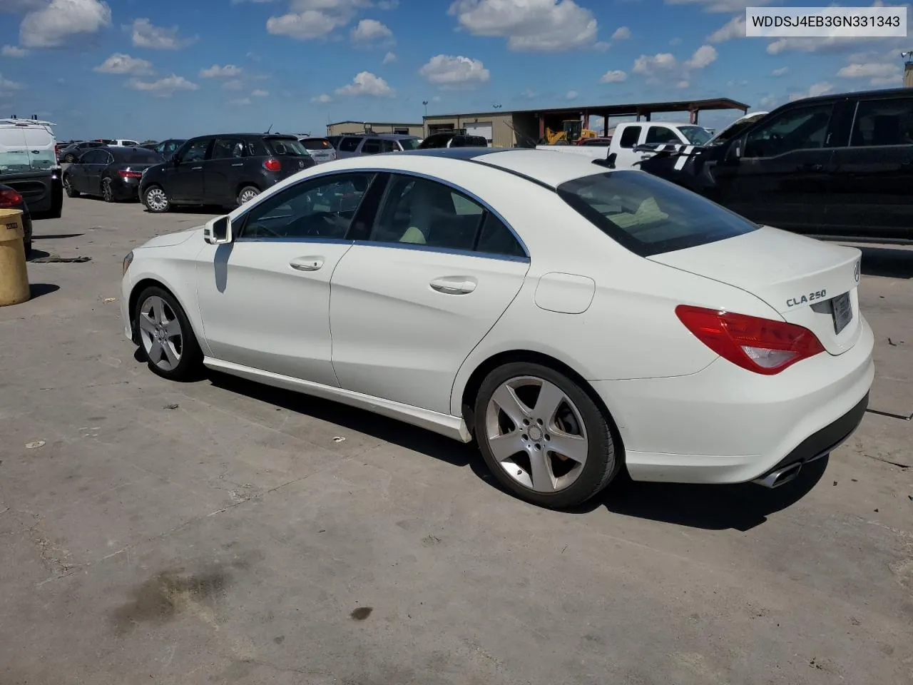 2016 Mercedes-Benz Cla 250 VIN: WDDSJ4EB3GN331343 Lot: 71662414