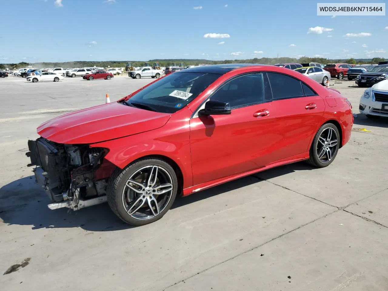 2019 Mercedes-Benz Cla 250 VIN: WDDSJ4EB6KN715464 Lot: 70967064