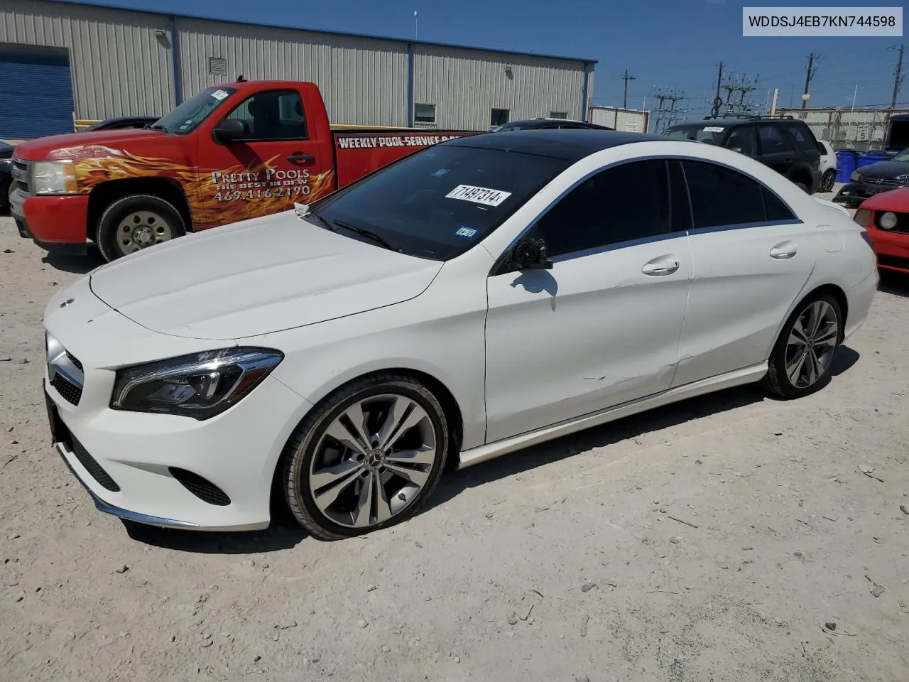 2019 Mercedes-Benz Cla 250 VIN: WDDSJ4EB7KN744598 Lot: 71497314