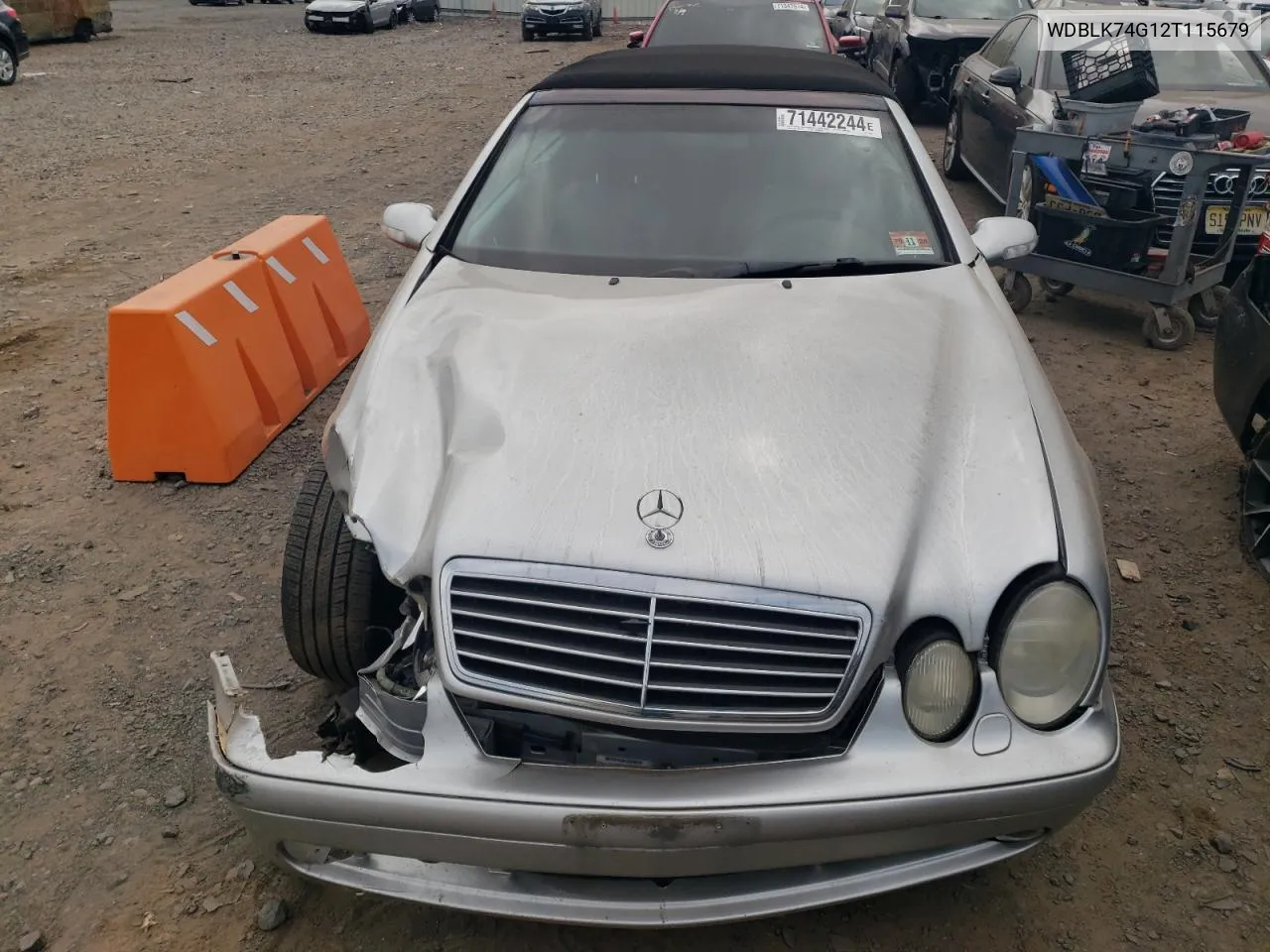 WDBLK74G12T115679 2002 Mercedes-Benz Clk 55 Amg