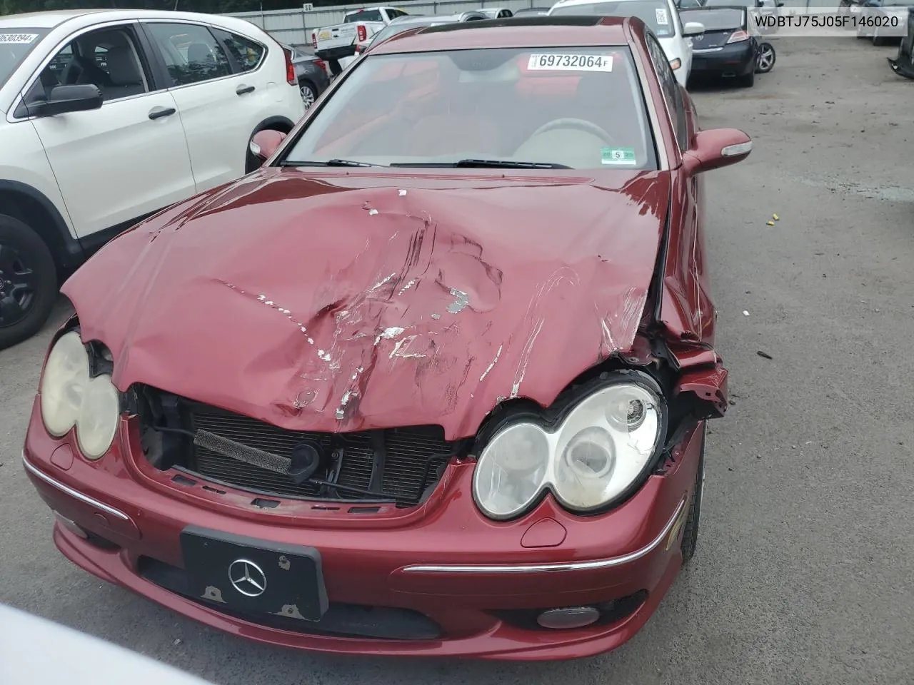 2005 Mercedes-Benz Clk 500 VIN: WDBTJ75J05F146020 Lot: 69732064