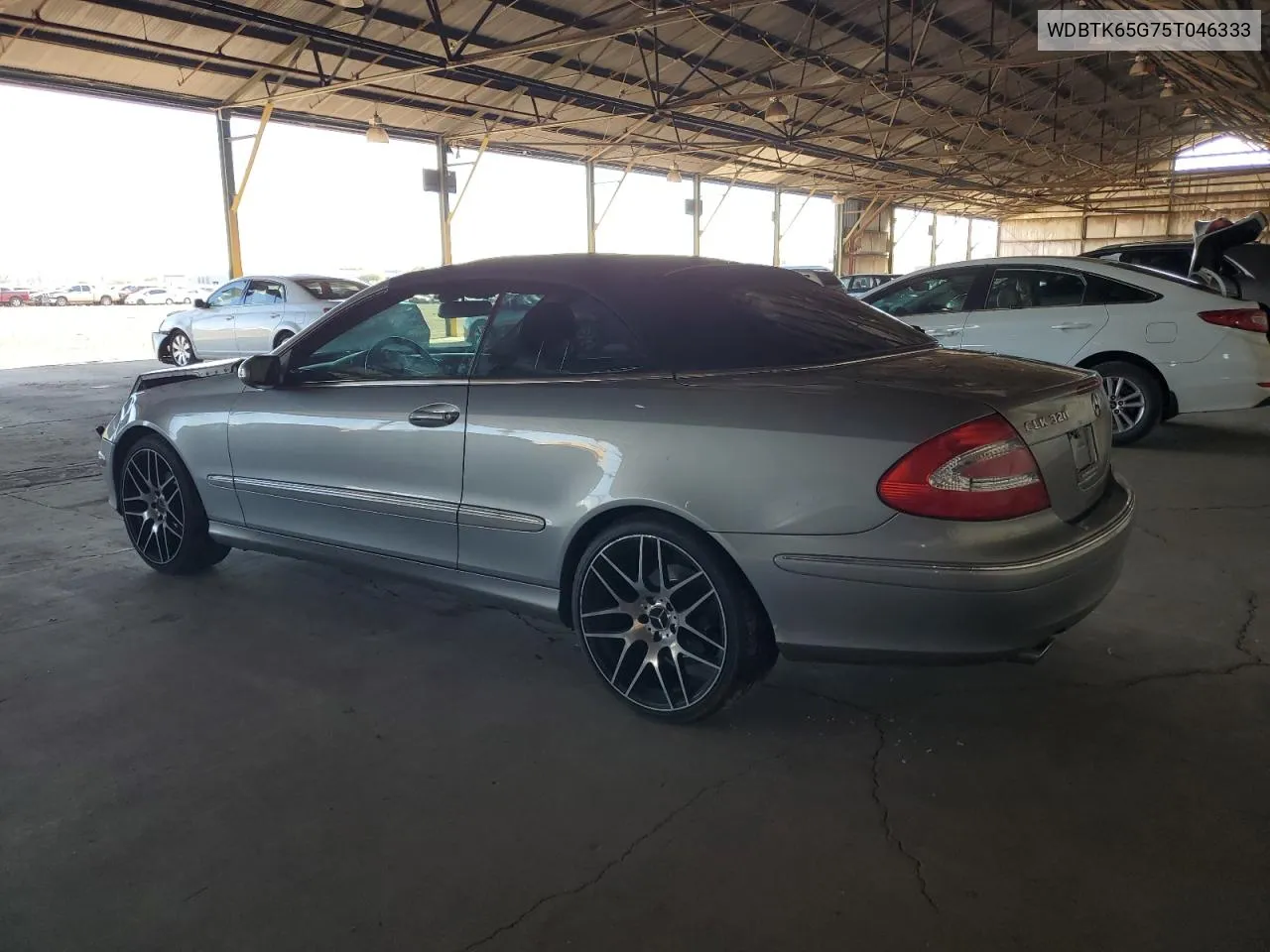 2005 Mercedes-Benz Clk 320 VIN: WDBTK65G75T046333 Lot: 75151203