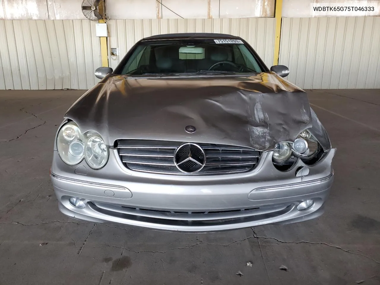 2005 Mercedes-Benz Clk 320 VIN: WDBTK65G75T046333 Lot: 75151203