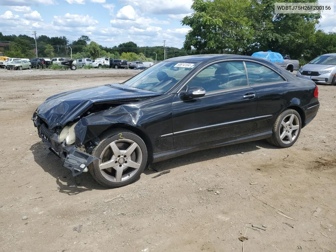 2006 Mercedes-Benz Clk 500 VIN: WDBTJ75H26F200156 Lot: 68614104