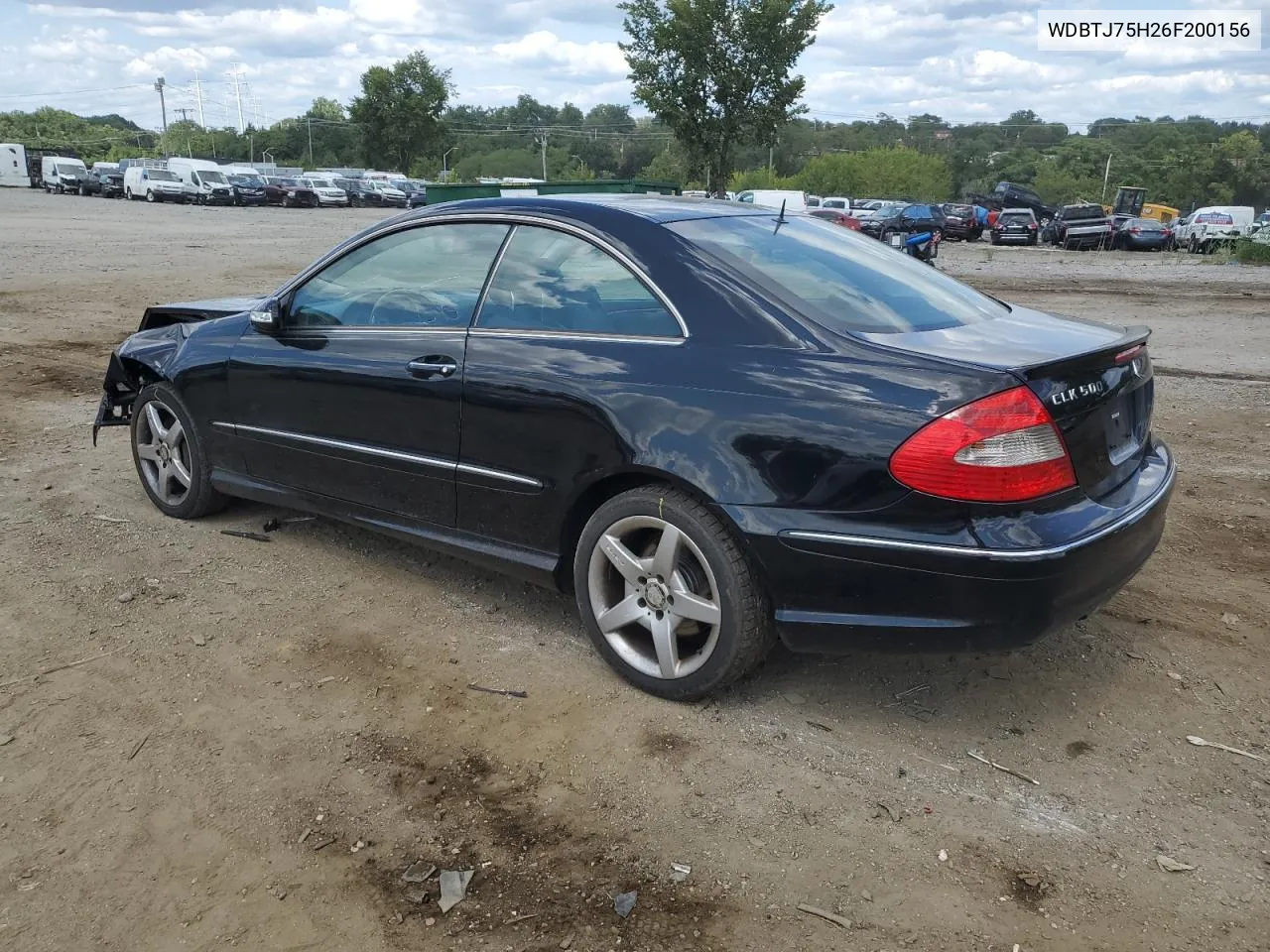 2006 Mercedes-Benz Clk 500 VIN: WDBTJ75H26F200156 Lot: 68614104