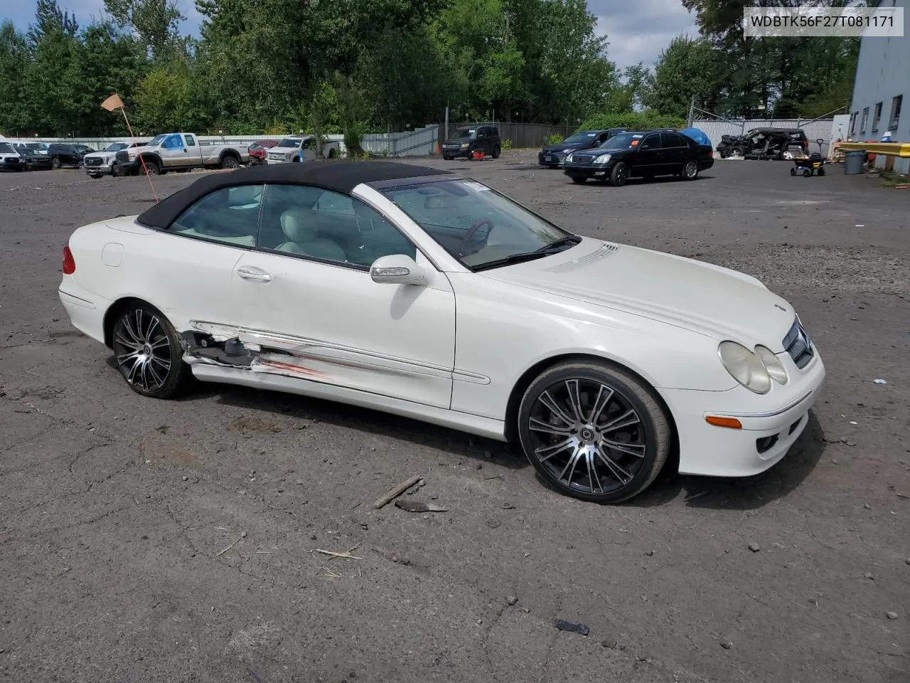 WDBTK56F27T081171 2007 Mercedes-Benz Clk 350