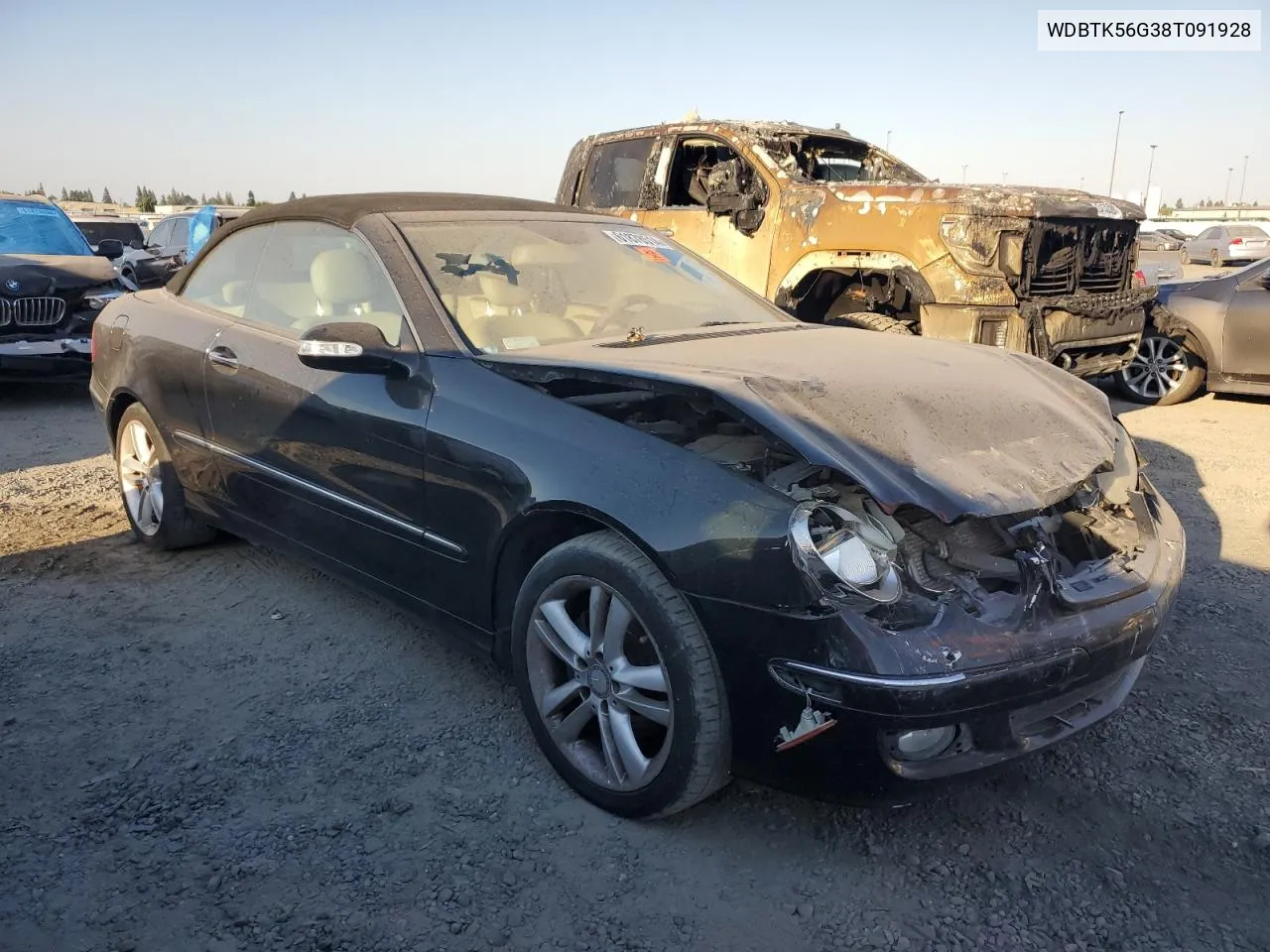 2008 Mercedes-Benz Clk 350 VIN: WDBTK56G38T091928 Lot: 61878514