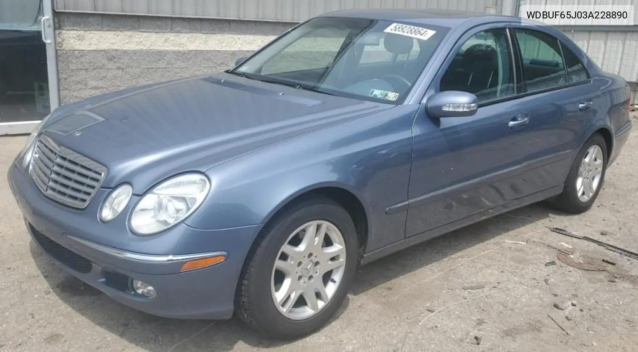 WDBUF65J03A228890 2003 Mercedes-Benz E 320