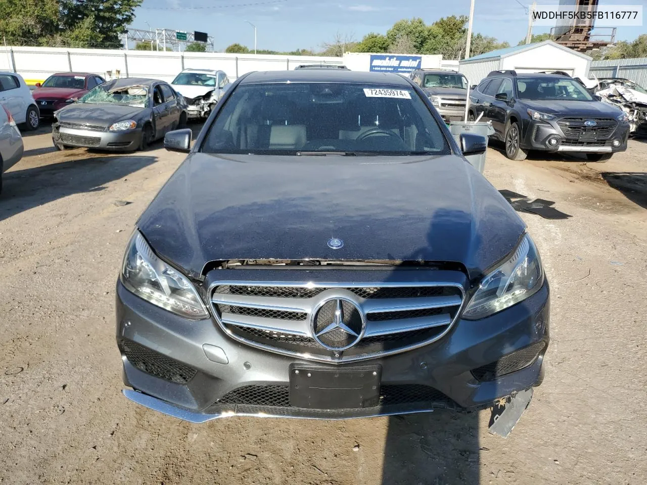 2015 Mercedes-Benz E 350 VIN: WDDHF5KB5FB116777 Lot: 72435974