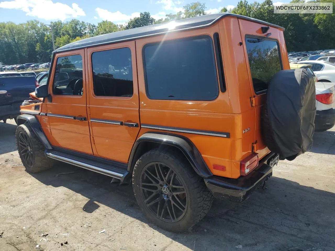 2015 Mercedes-Benz G 63 Amg VIN: WDCYC7DF6FX233862 Lot: 70779114