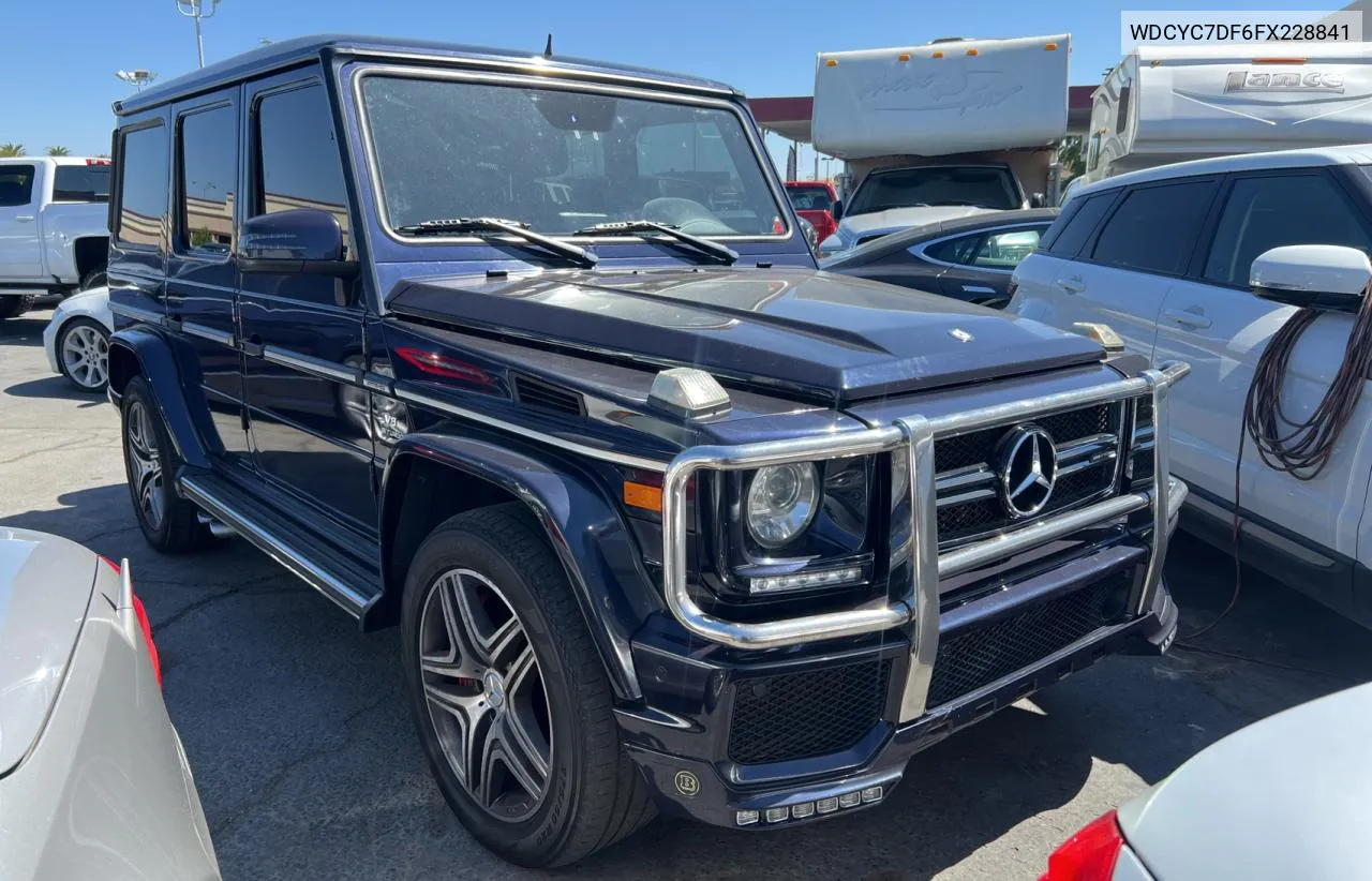 2015 Mercedes-Benz G 63 Amg VIN: WDCYC7DF6FX228841 Lot: 71468884