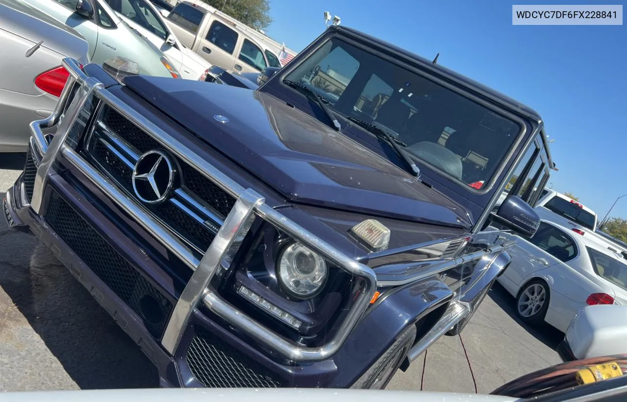 2015 Mercedes-Benz G 63 Amg VIN: WDCYC7DF6FX228841 Lot: 71468884