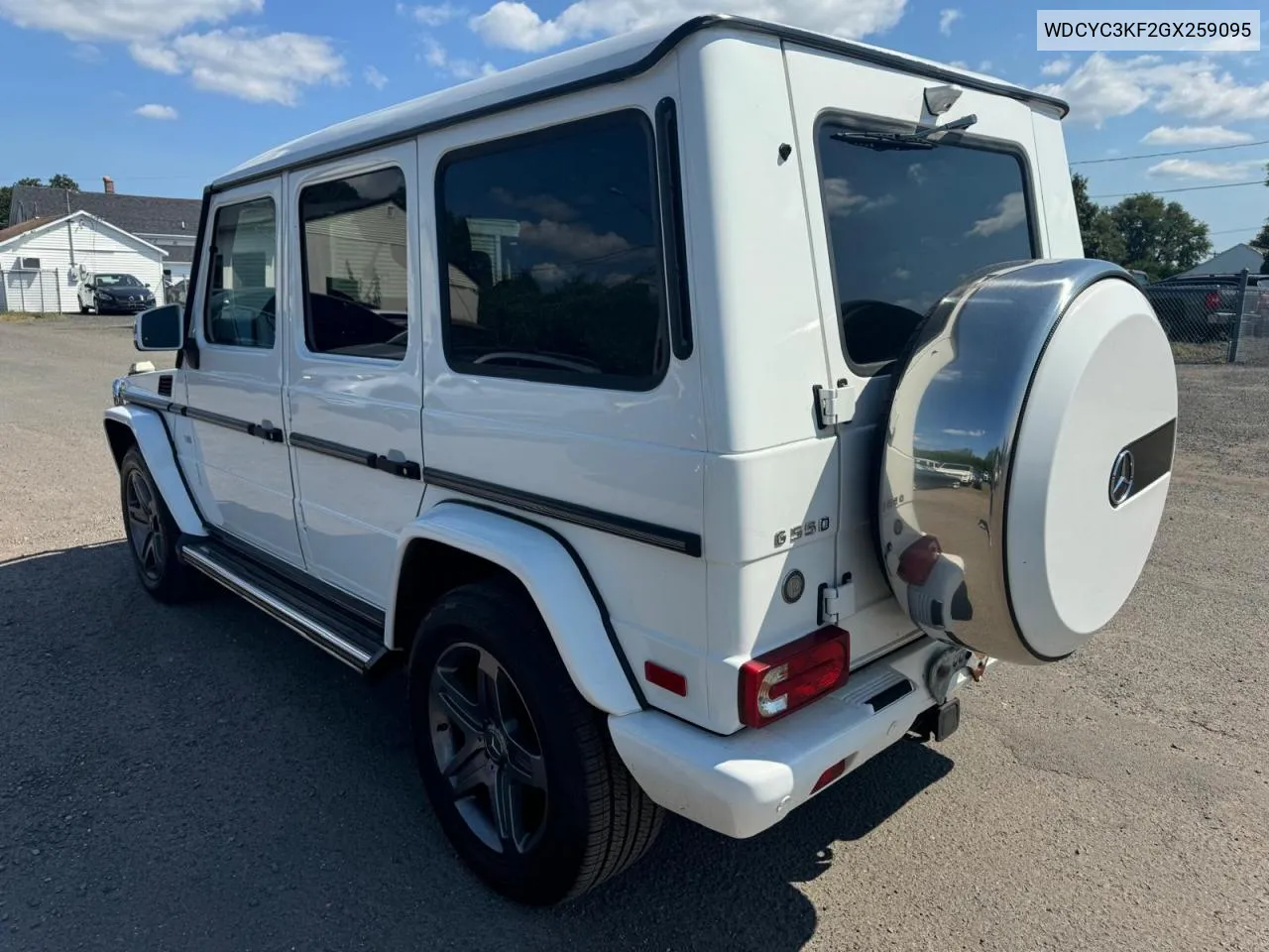 2016 Mercedes-Benz G 550 VIN: WDCYC3KF2GX259095 Lot: 70457804