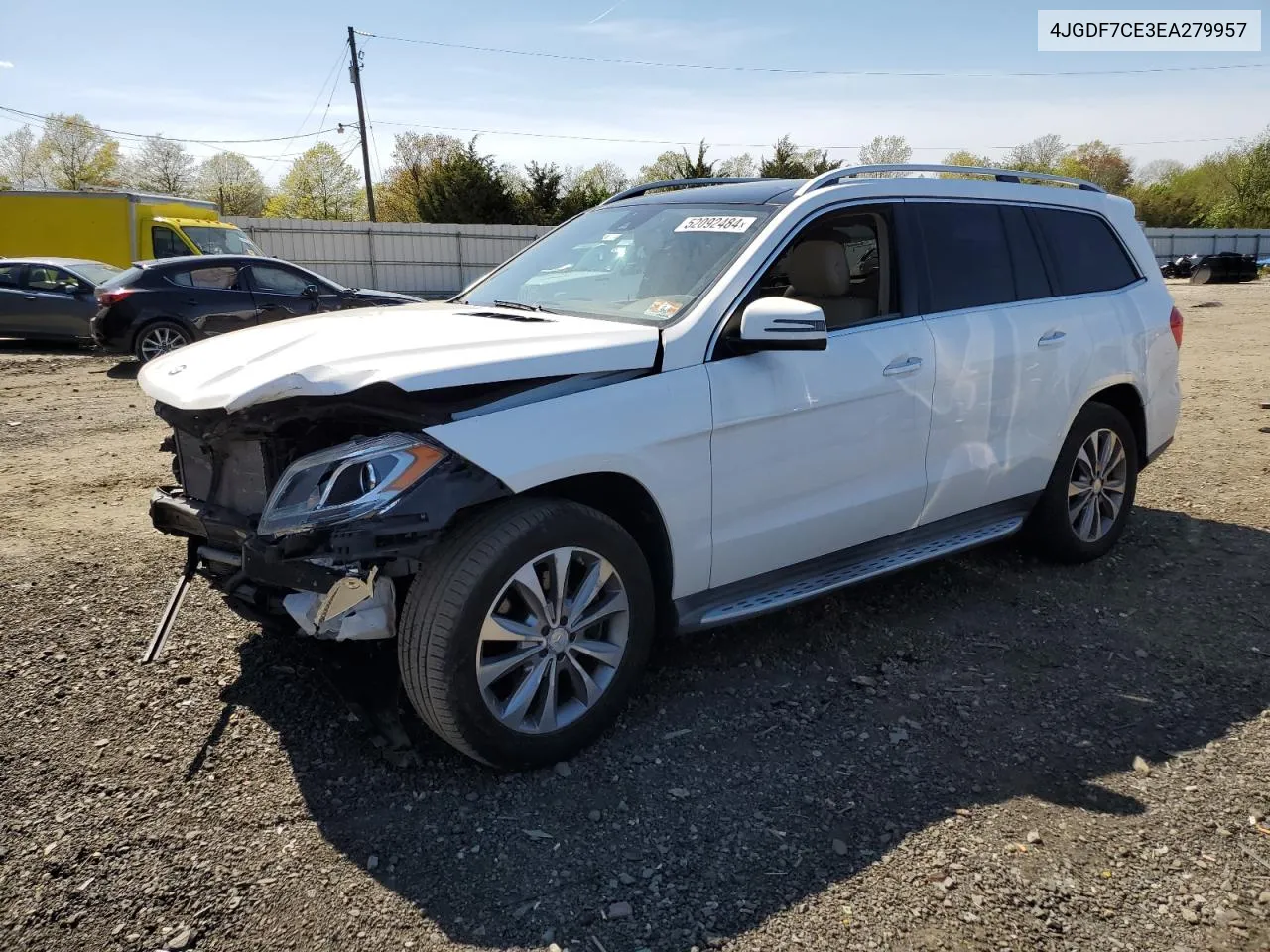 2014 Mercedes-Benz Gl 450 4Matic VIN: 4JGDF7CE3EA279957 Lot: 52092484