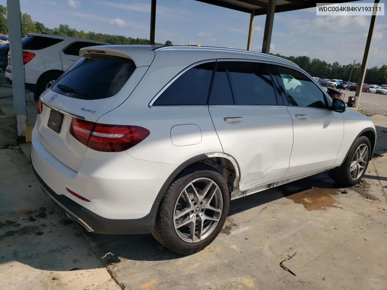 WDC0G4KB4KV193111 2019 Mercedes-Benz Glc 300 4Matic