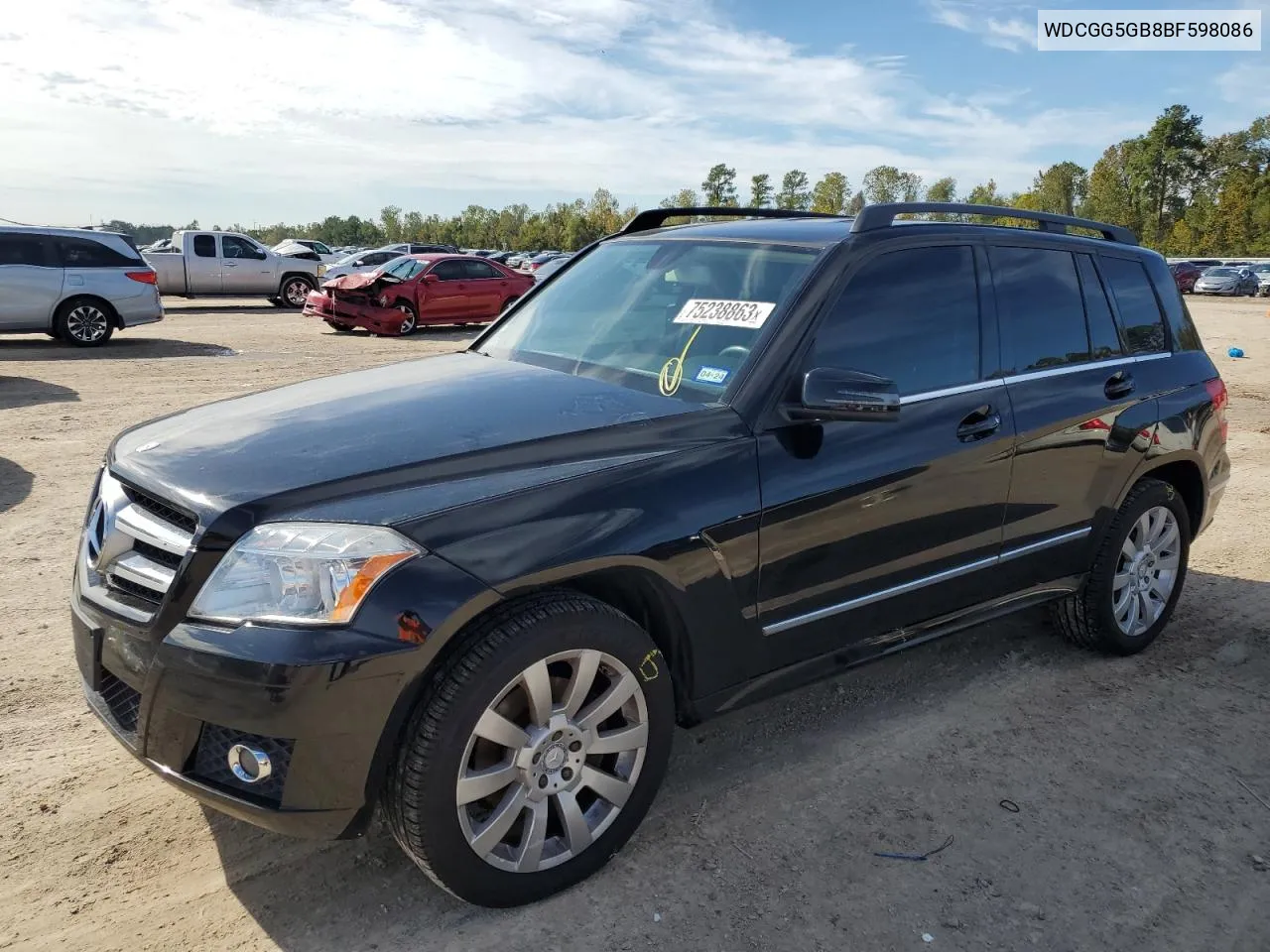 2011 Mercedes-Benz Glk 350 VIN: WDCGG5GB8BF598086 Lot: 67445244